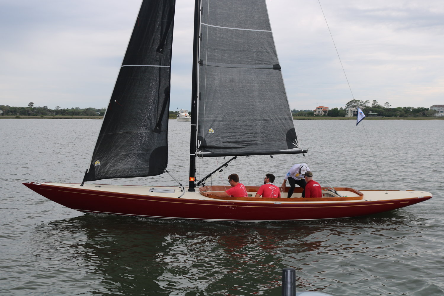 Fireball, captained by Tim Tucker, won first place in the St. Augustine Race Week Inshore Races on the Tolomato River.